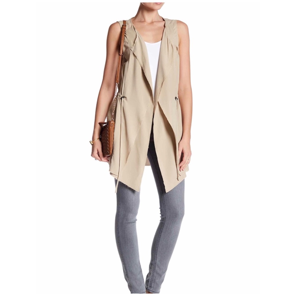 NWT Go by Go Silk Drape Vest 100% silk
